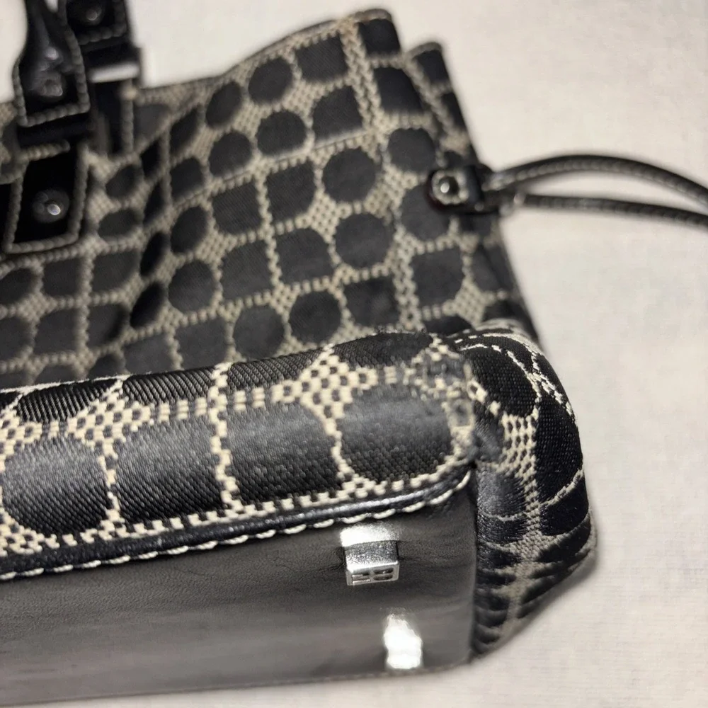 Kate Spade Classic Noel Print Black Satchel‎  Shoulder Bag